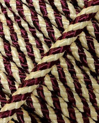 Drisse djembé 5 mm Spirale Bordeaux / beige 20 m