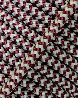 Drisse djembé 5 mm Chevron Bordeaux / gris 20 m