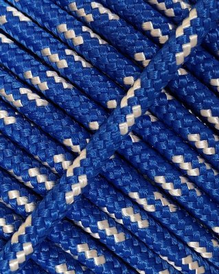 Corde tambour djembé renforcée 5 mm Bleu de France / Écru 20 m
