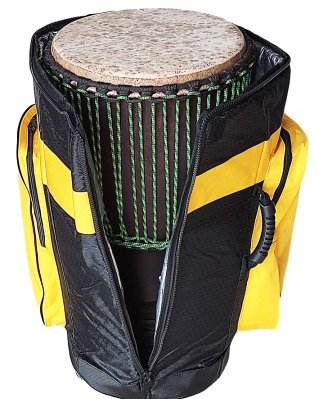 Housse djembé Percussion Africaine Premium XL Jaune