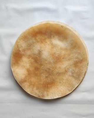 Peau de buffle / taureau / boeuf tambour très très épaisse sans poil M