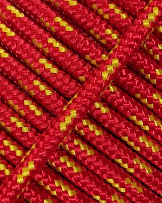 Corde tambour djembé renforcée 5 mm Rouge / Jaune tournesol 20 m