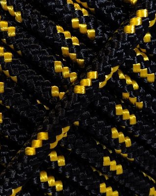 Corde tambour djembé renforcée 4 mm Noir / Jaune fluo 10 m 100 m