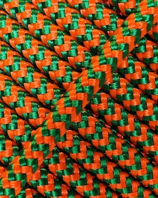 Drisse djembé 5 mm Chevron Orange fluo / vert 20 m