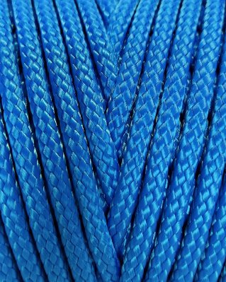Corde tambour djembé creuse PA 4 mm Bleu 160 m