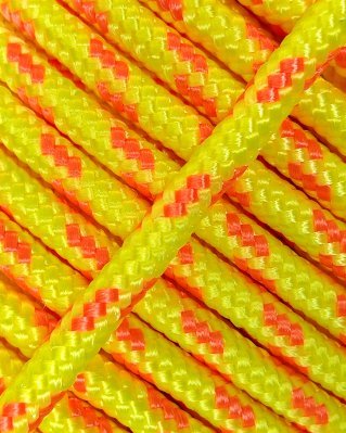 Corde tambour djembé renforcée 5 mm Jaune fluo / Orange 20 m