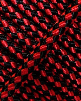 Drisse djembé 5 mm Damier Rouge / noir 20 m