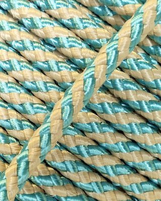 Drisse djembé 5 mm Spirale Bleu pastel / beige 20 m
