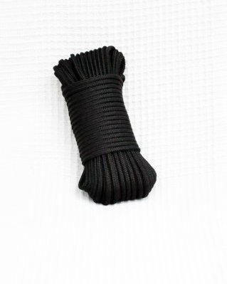 Corde tambour djembé creuse PA 4 mm Noir 20 m