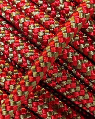 Drisse djembé 5 mm Chevron Rouge / laiton 20 m
