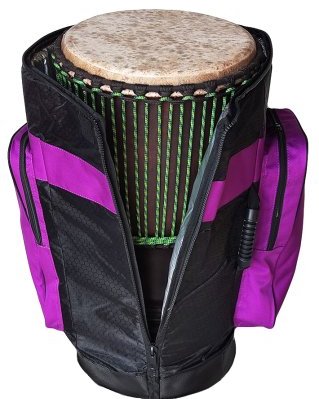 Housse djembé Percussion Africaine Premium XL Mauve