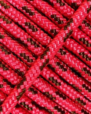 Corde tambour djembé renforcée 5 mm Framboise / Marron 100 m